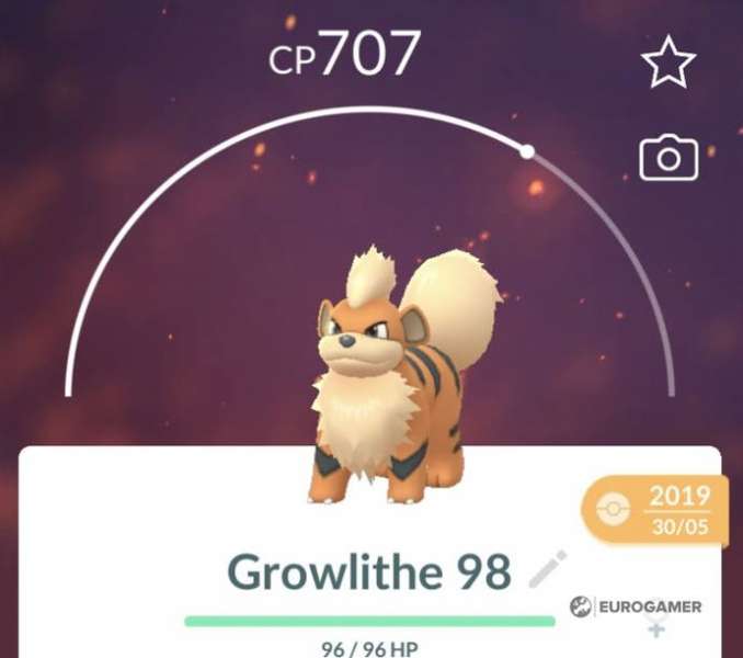 Growlithe 100% perfect IV stats, shiny Growlithe in Pokémon Go